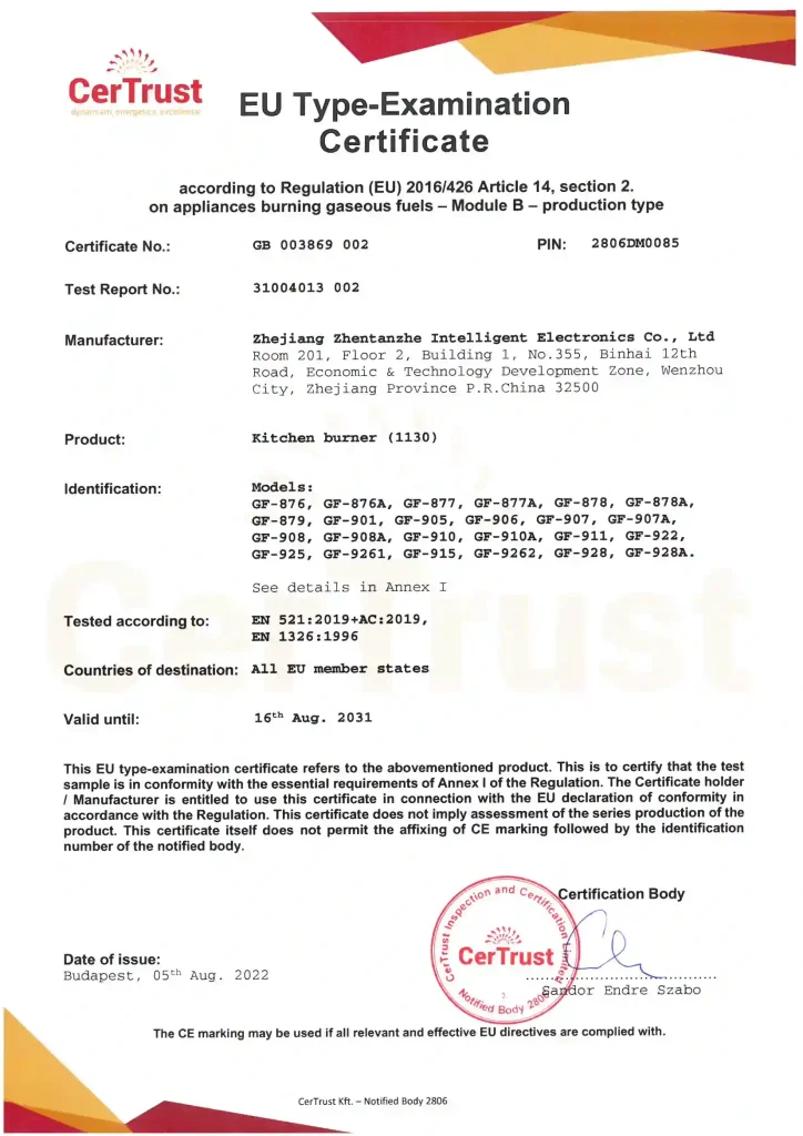 CE Certificate